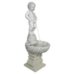 Design Toscano Manneken Pis W/ Shell Pump And Plinth