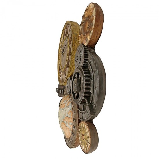 Design Toscano Medium Gears Of Time Clock