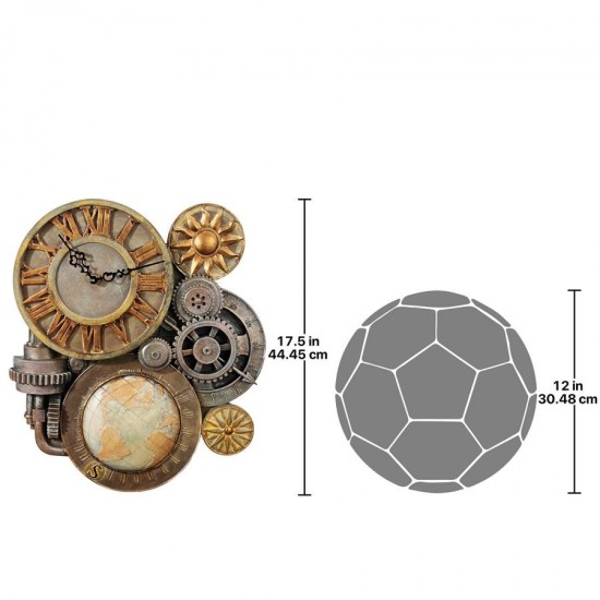 Design Toscano Medium Gears Of Time Clock