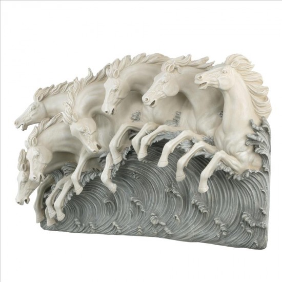 Design Toscano Neptunes Horses Of The Sea Frieze