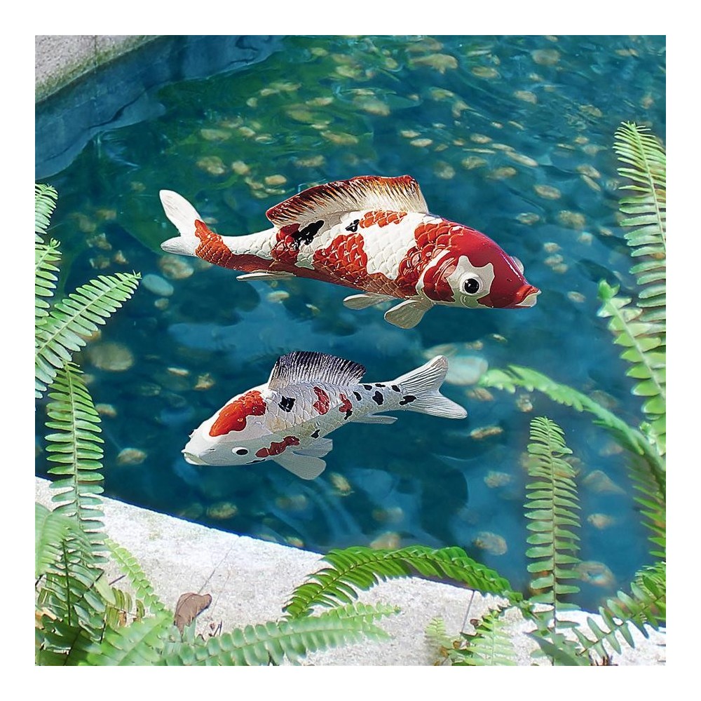 Design Toscano Set Of Med & Lg Japanese Koi