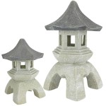 Design Toscano Set Of Med And Lg Pagoda Lanterns