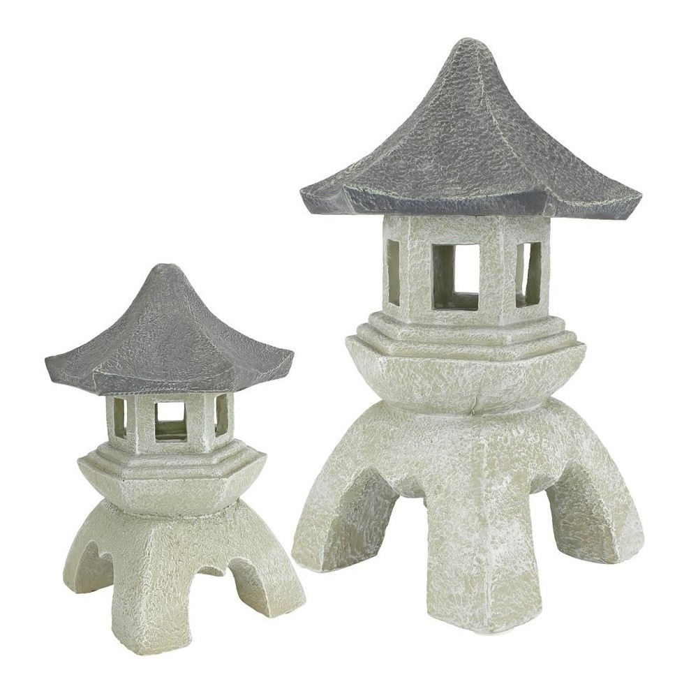 Design Toscano Set Of Med And Lg Pagoda Lanterns