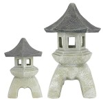 Design Toscano Set Of Med And Lg Pagoda Lanterns