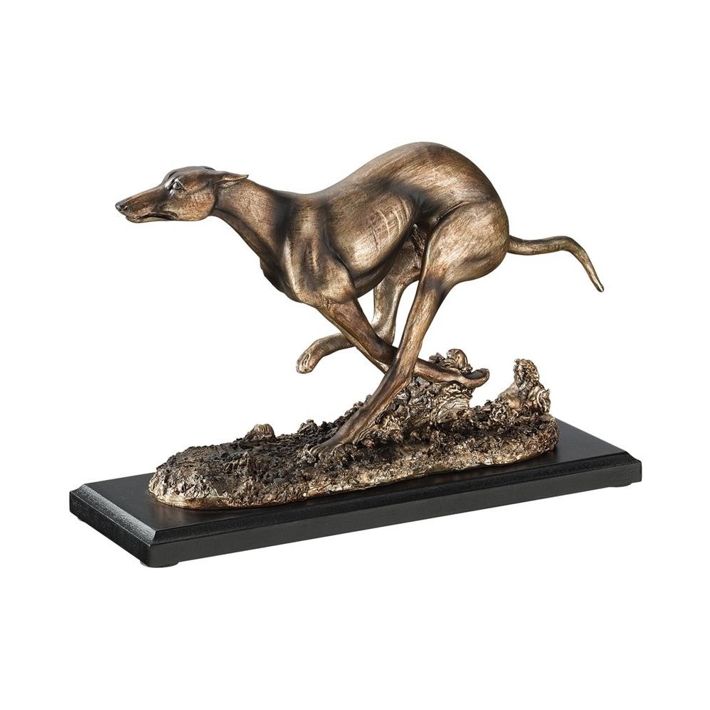 Design Toscano Greyhound Whippet Art Deco Dog Statue