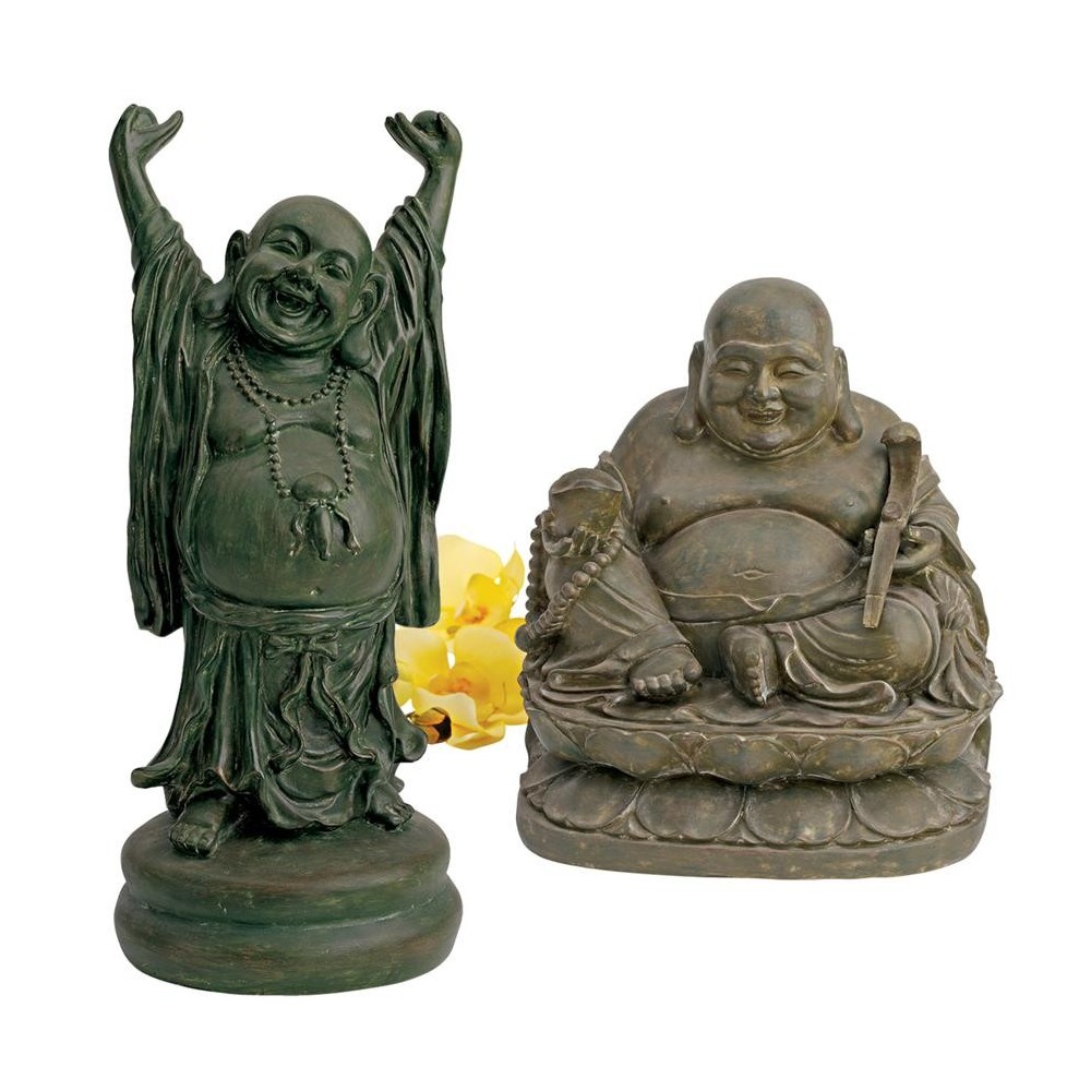 Design Toscano S/2 Jolly Hotei & Laughing Buddha