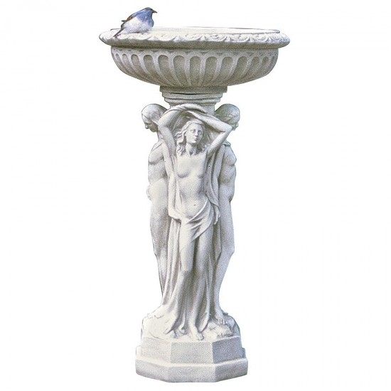 Design Toscano Column Of Maenads Birdbath