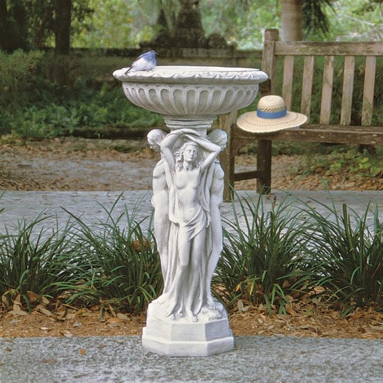 Design Toscano Column Of Maenads Birdbath