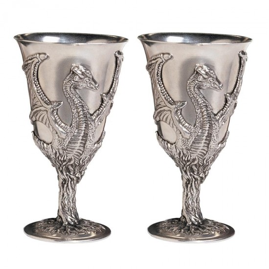 Design Toscano Dragon Pewter Goblet