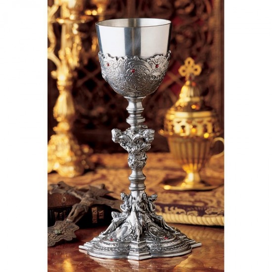 Design Toscano Giant Cherub Goblet W/Stones