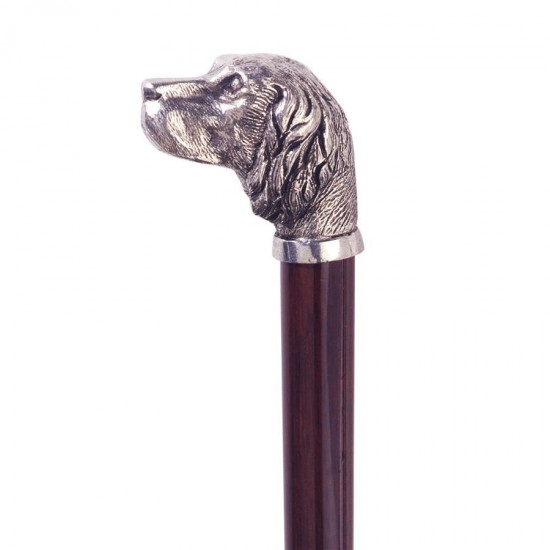 Design Toscano Hunting Dog Pewter Handle Walking Stick