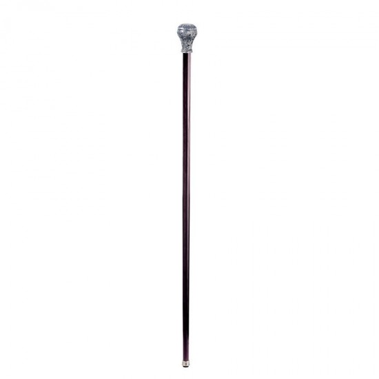 Design Toscano Ornate Ball Pewter Handle Walking Stick