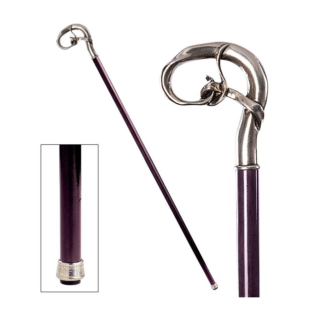 Design Toscano Nouveau Knot Pewter Handle Walking Stick