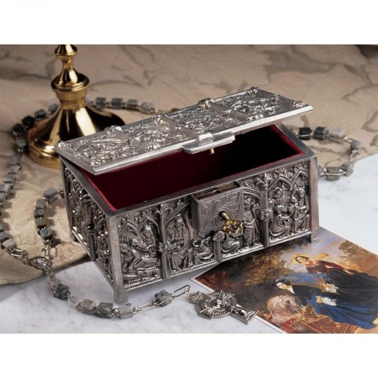 Design Toscano Cotswold Cathedral Pewter Jewel Box