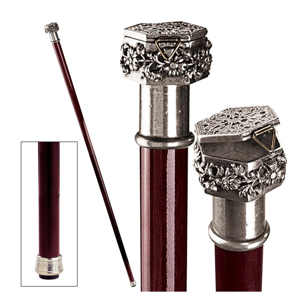 Design Toscano Ornate Pill Box Walking Stick