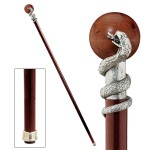 Design Toscano Snake With Globe Walking Stick