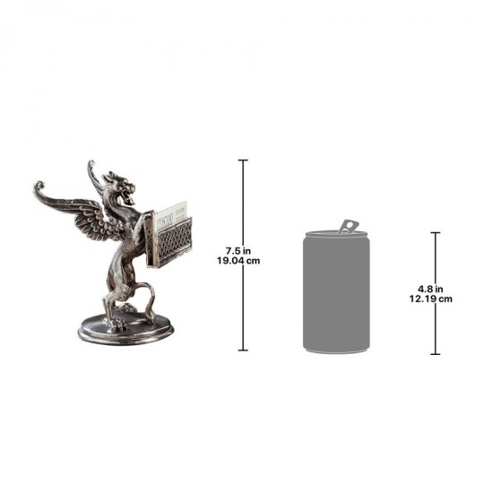 Design Toscano Pewter Gryphon Card Holder