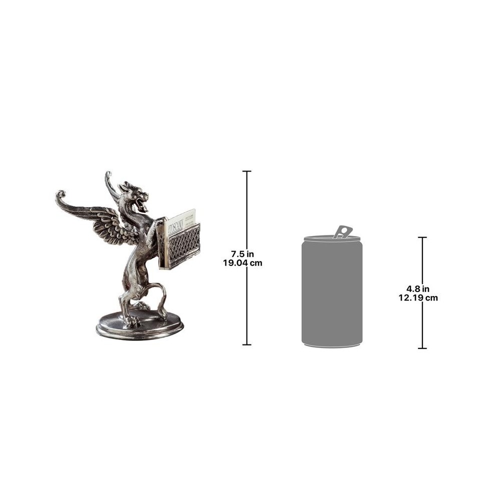 Design Toscano Pewter Gryphon Card Holder