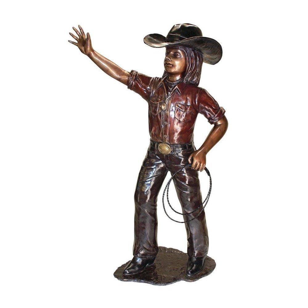 Design Toscano Little Cowgirl Hand Up