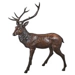 Design Toscano Standing Buck Deer Bronze Statue