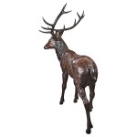 Design Toscano Standing Buck Deer Bronze Statue