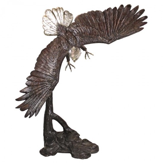 Design Toscano Final Approach Eagle Bronze Statue