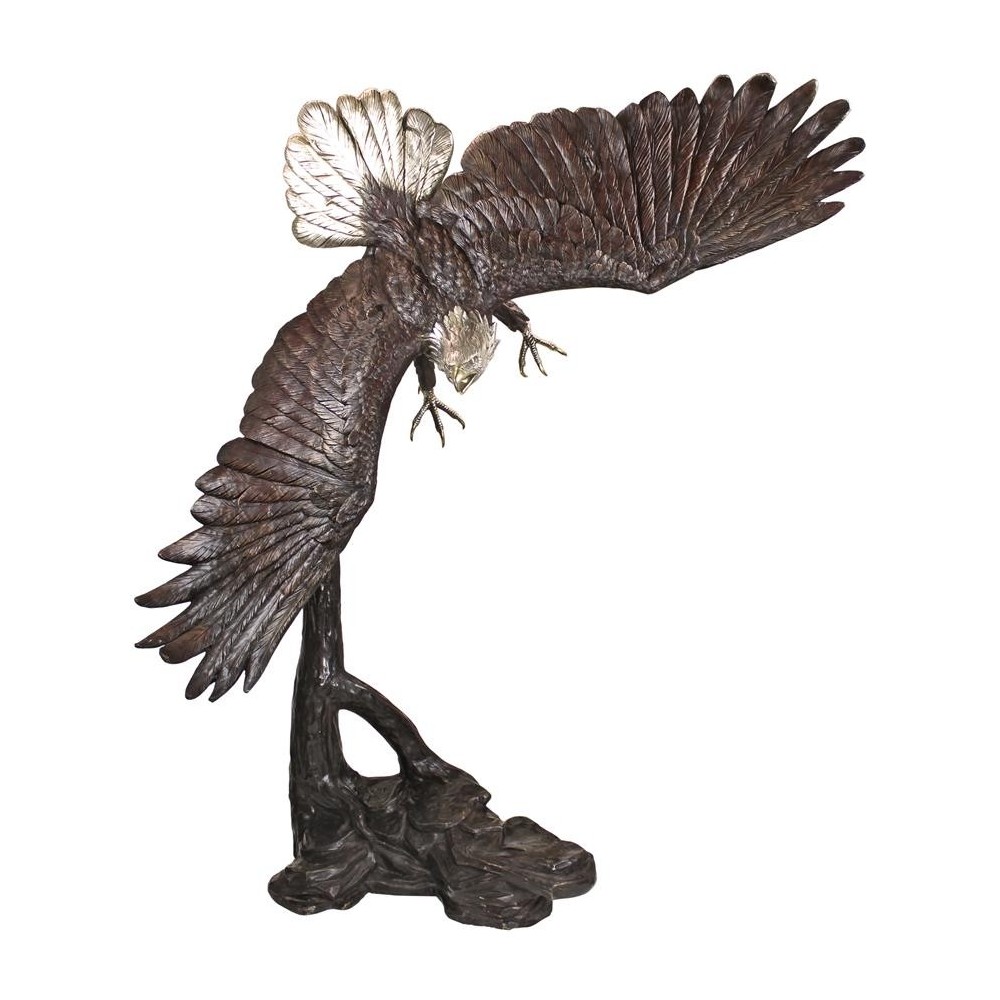 Design Toscano Final Approach Eagle Bronze Statue