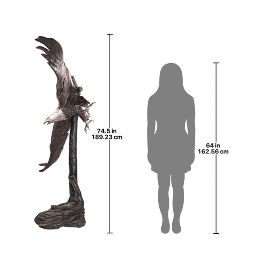 Design Toscano Final Approach Eagle Bronze Statue