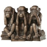 Design Toscano See Speak Hear No Evil Monkeys Figurine