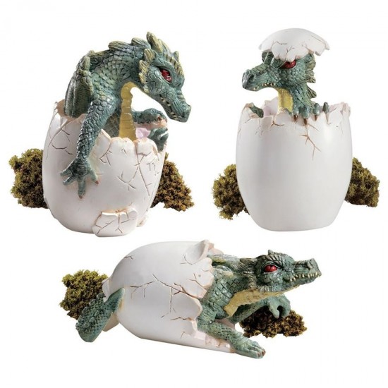 Design Toscano Set Of 3 Desktop Dragon Hatchlings