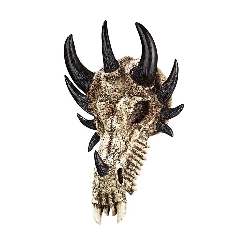 Design Toscano Dragon Bones Skull Plaque