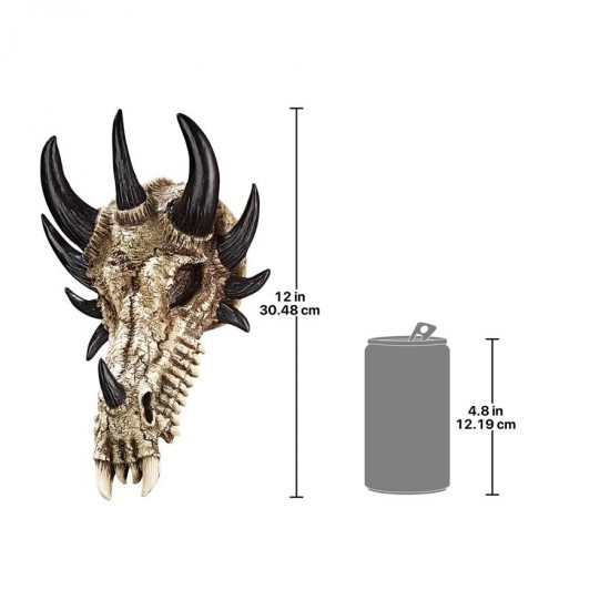 Design Toscano Dragon Bones Skull Plaque