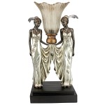 Design Toscano Art Deco Peacock Maidens Lamp