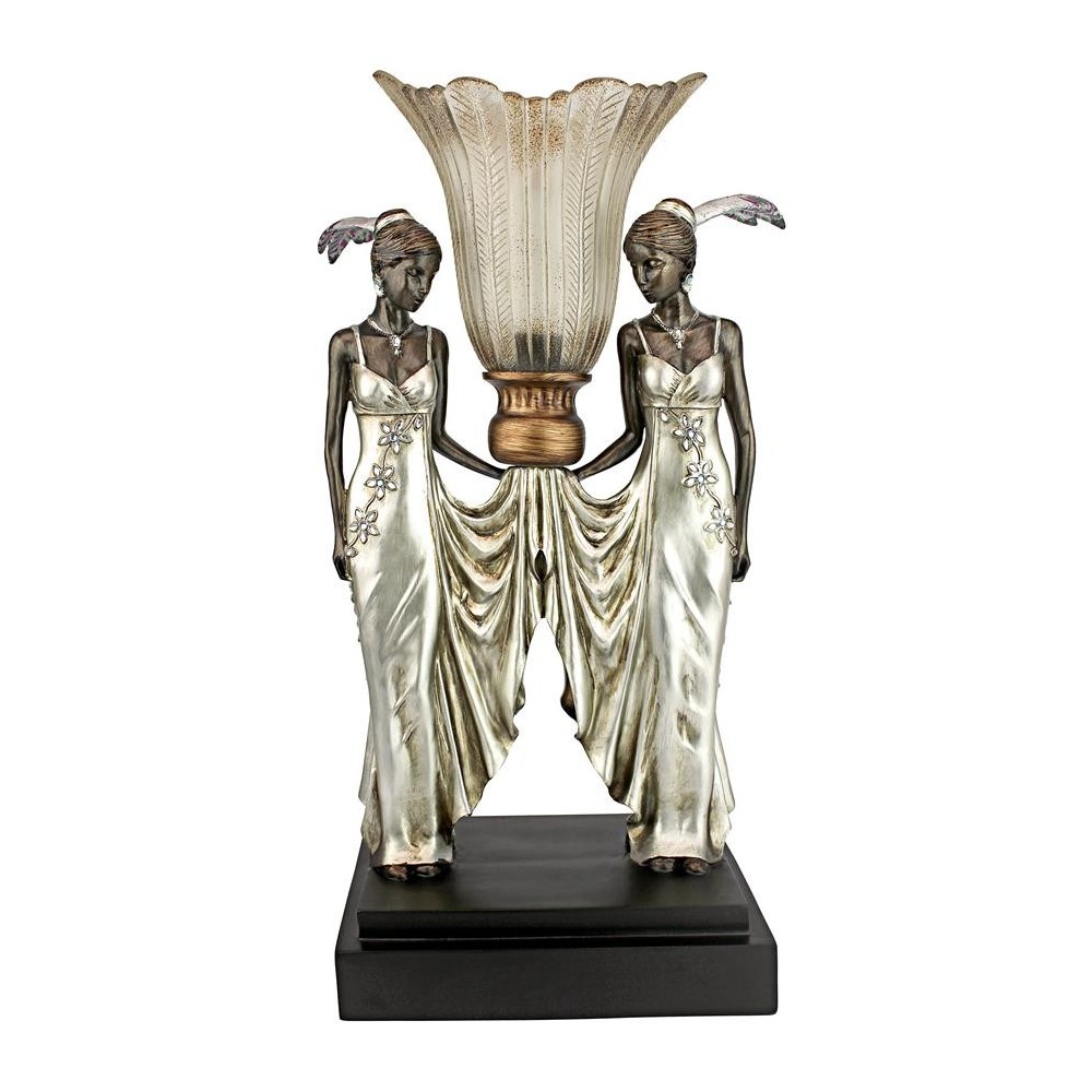 Design Toscano Art Deco Peacock Maidens Lamp