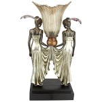 Design Toscano Art Deco Peacock Maidens Lamp