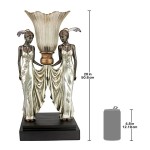 Design Toscano Art Deco Peacock Maidens Lamp