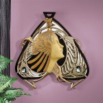 Design Toscano Peacock Maiden Mirrored Plaque