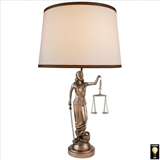 Design Toscano Blind Justice Table Lamp