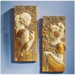 Design Toscano S/ Spring & Autumn Mucha Plaques