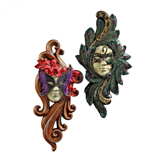 Design Toscano S/2 Masquerade At Carnivale Masks