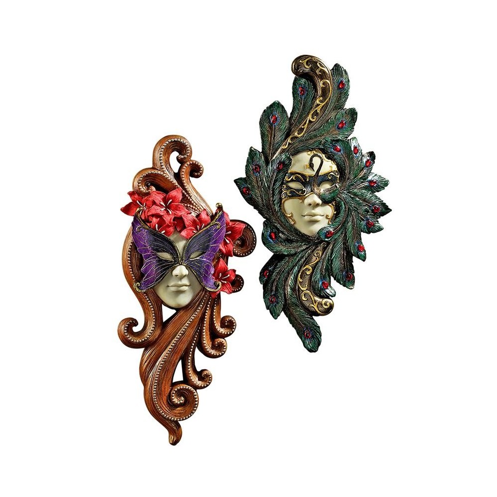 Design Toscano S/2 Masquerade At Carnivale Masks Design Toscano S/2 Masquerade At Carnivale Masks