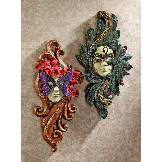 Design Toscano S/2 Masquerade At Carnivale Masks