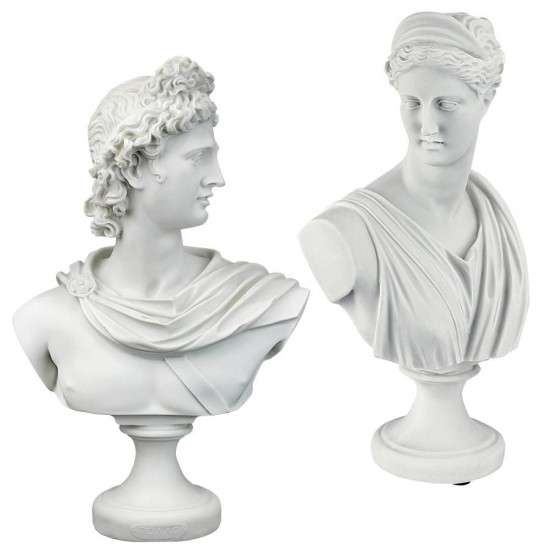 Design Toscano Set Of Diana Of Versailles & Apollo Belvedere