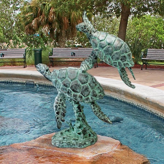 Design Toscano Sea Turtles Bronze Garden Statue