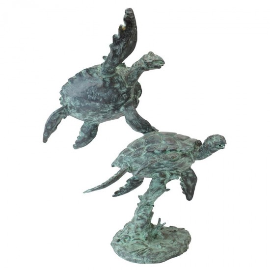 Design Toscano Sea Turtles Bronze Garden Statue