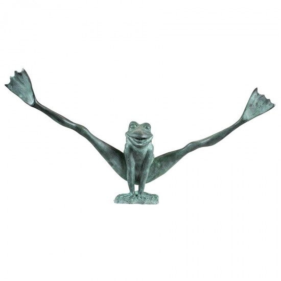 Design Toscano Large Crazy Legs Frog Piped