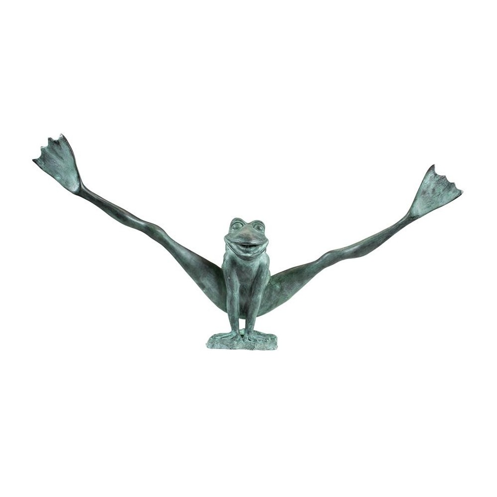 Design Toscano Large Crazy Legs Frog Piped