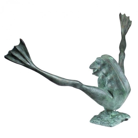 Design Toscano Large Crazy Legs Frog Piped