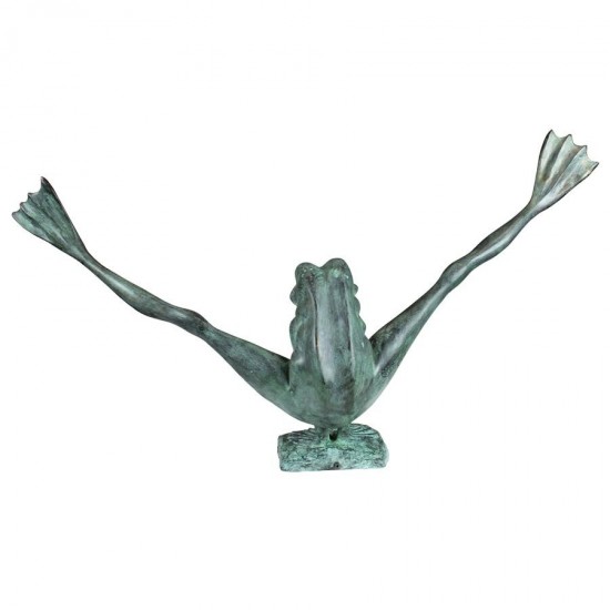 Design Toscano Large Crazy Legs Frog Piped