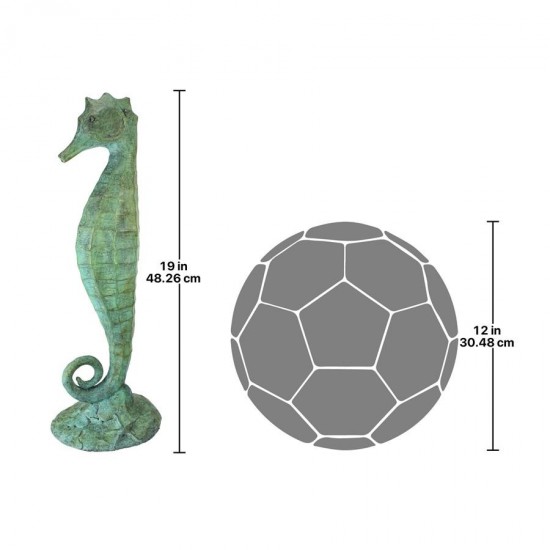 Design Toscano Seahorse Bronze Garden Statue